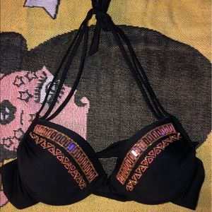 badazzled black bikini top so cute and summery